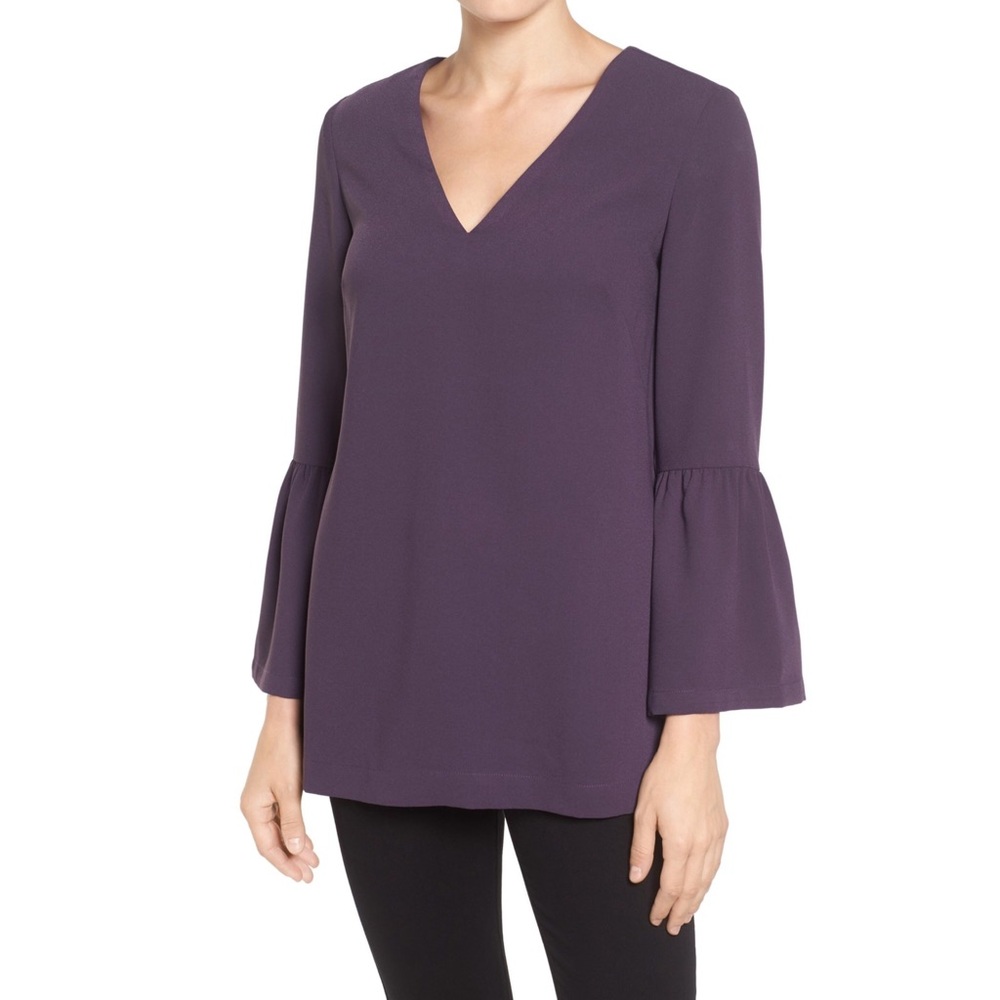 Halogen Purple Bell Sleeve Tunic